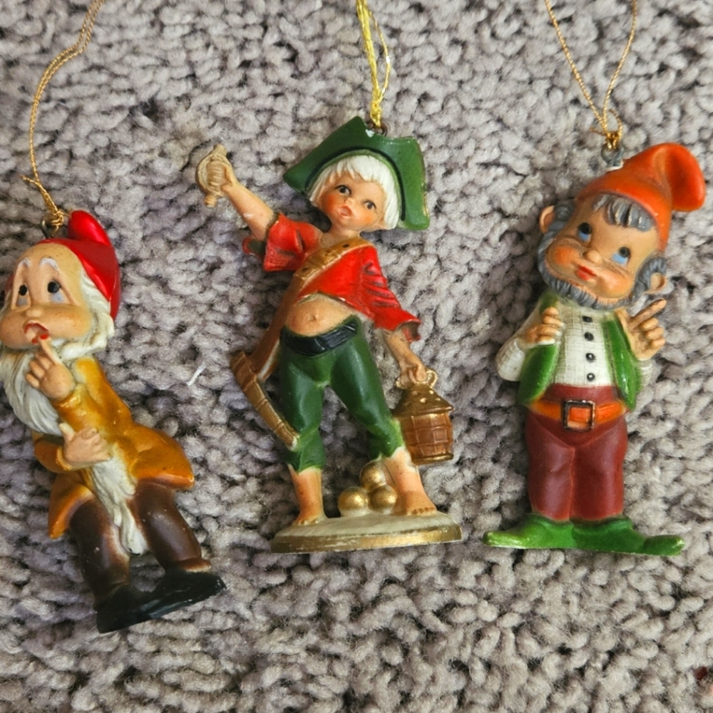 Vintage Gnome Christmas Ornaments